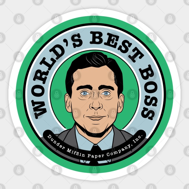 michael scott world's best boss Sticker by redwane